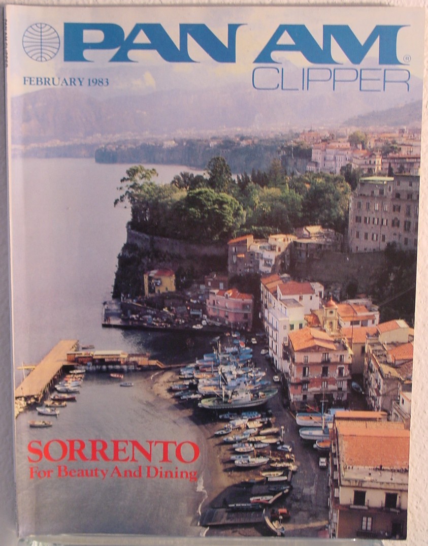 1983 February, Clipper in-flight Magazine with a cover story on Sorrento, Italy.